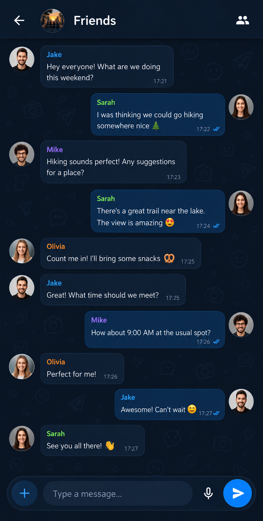 SwiGram group conversation
